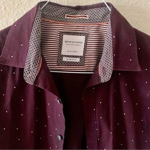 Denim Flower Rick Singh print Mens shirt size Small